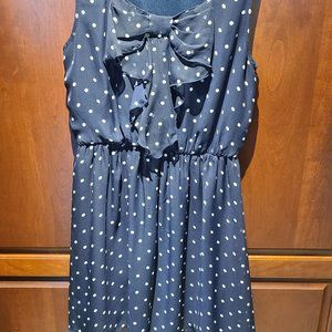 A Byer Blue polk a dot special occasion dress size M